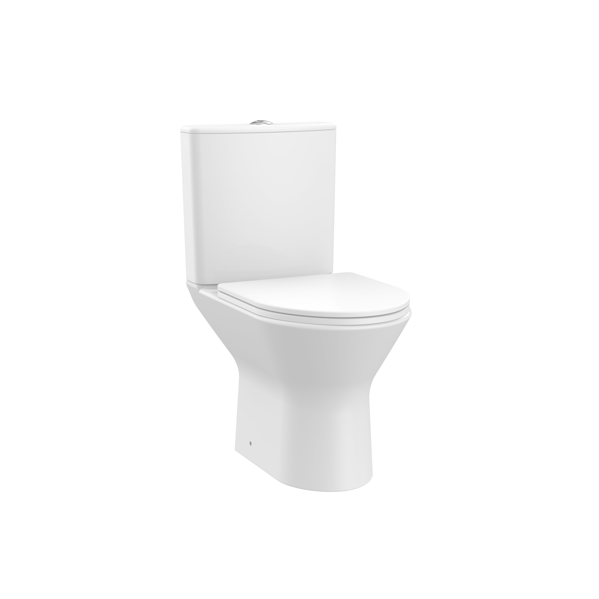 Wallace - Rimless Close Coupled WC Set, Open Back (Short Projection) - The Bathroom Quarter