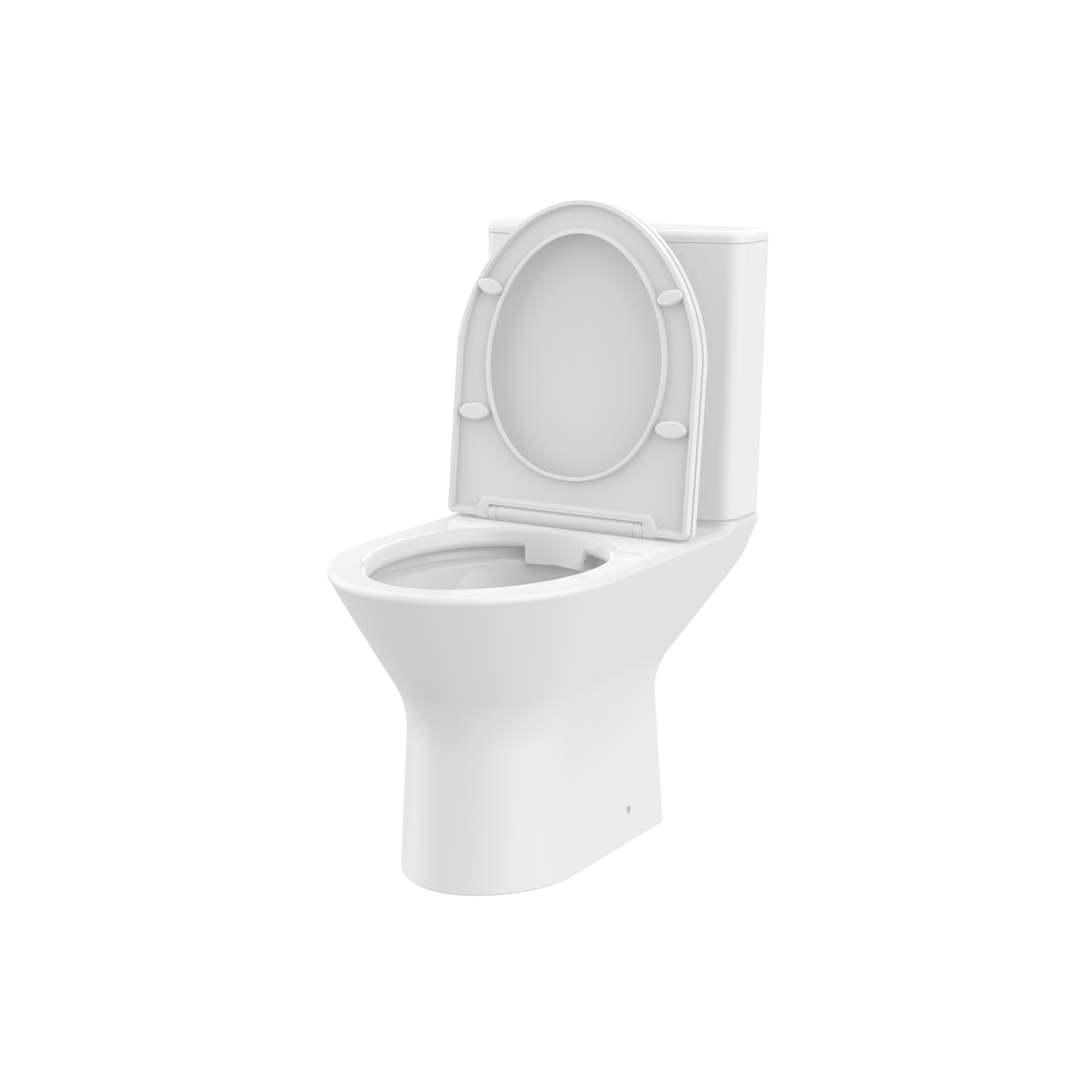Wallace - Rimless Close Coupled WC Set, Open Back (Short Projection) - The Bathroom Quarter