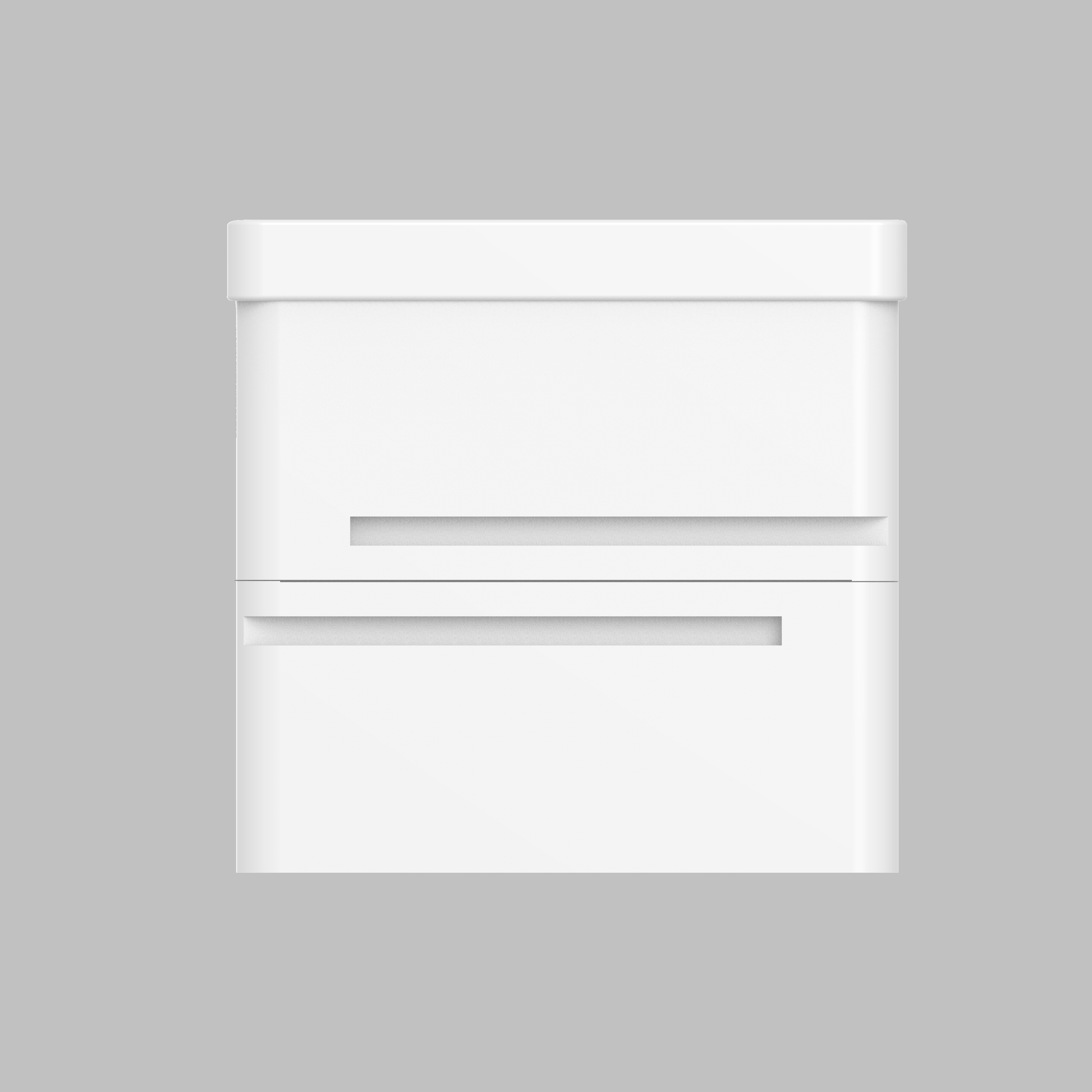 Bathroom 600mm Wall Hung 2 Drawer Vanity Unit with Basin - White or Grey - Balmorals London - The Bathroom Quarter