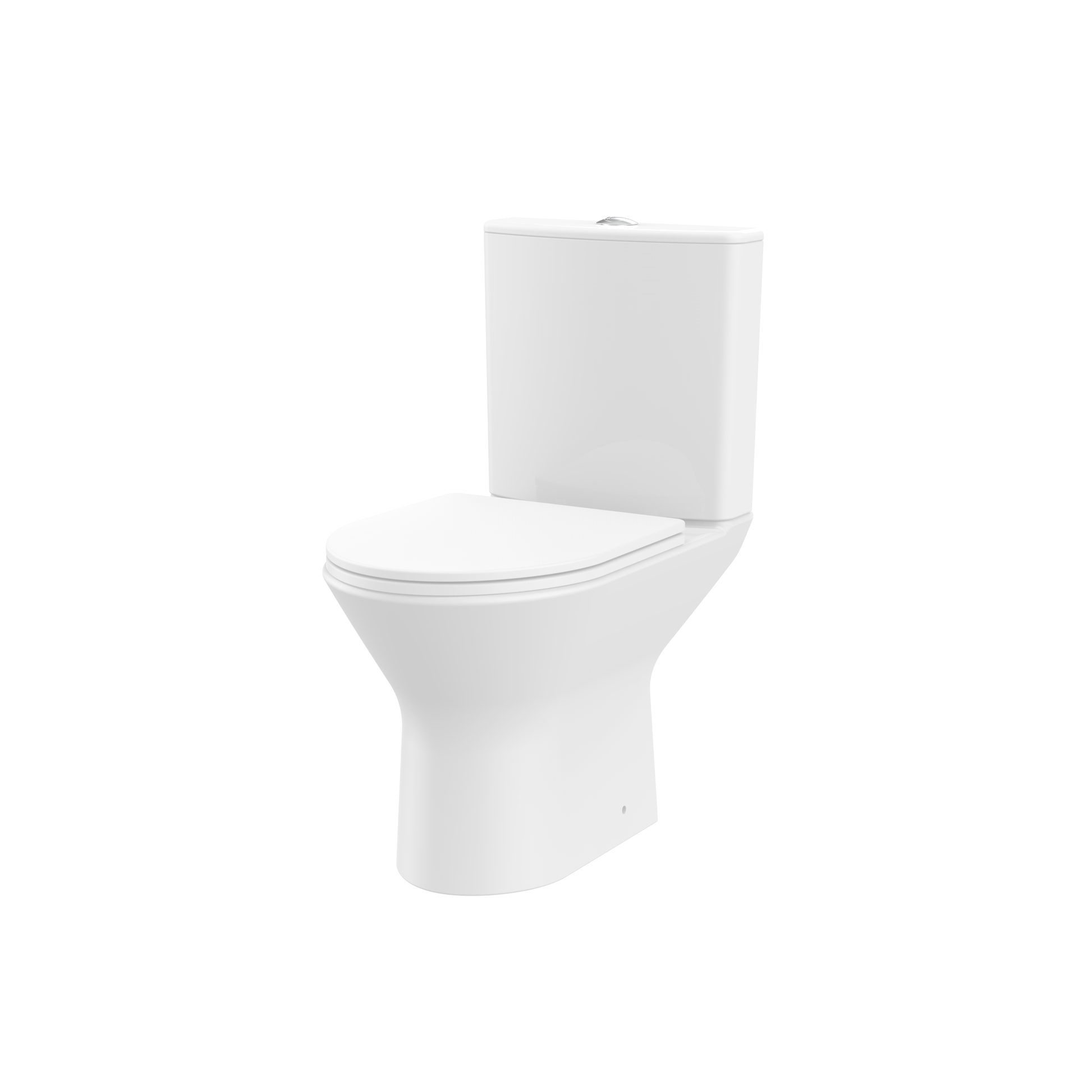 Wallace - Rimless Close Coupled WC Set, Open Back (Short Projection) - The Bathroom Quarter
