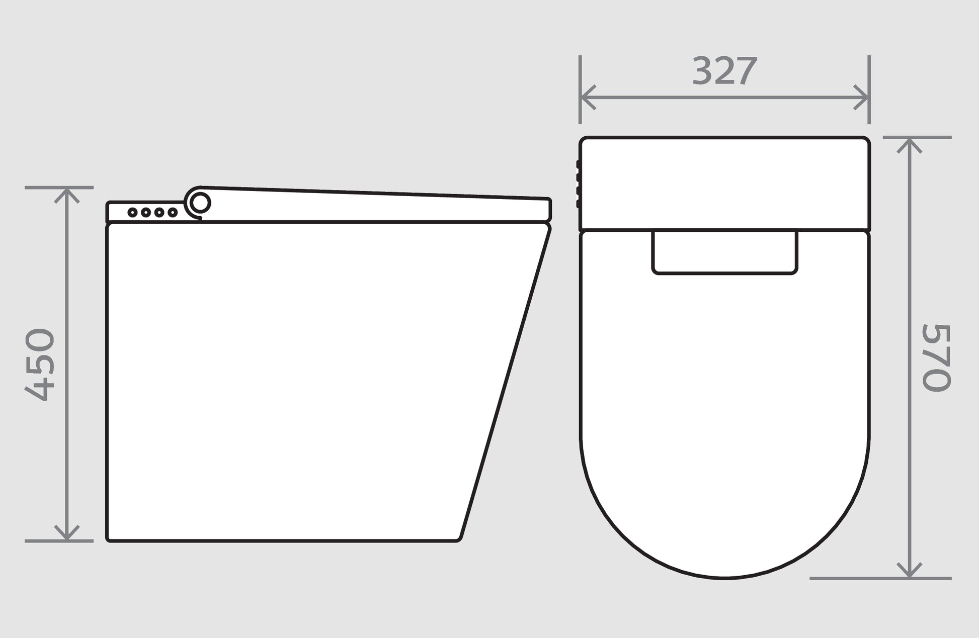 Toyoma - Japanese Style Back to Wall Shower WC Smart Toilet -3 Year Warranty - Free Delivery* - The Bathroom Quarter