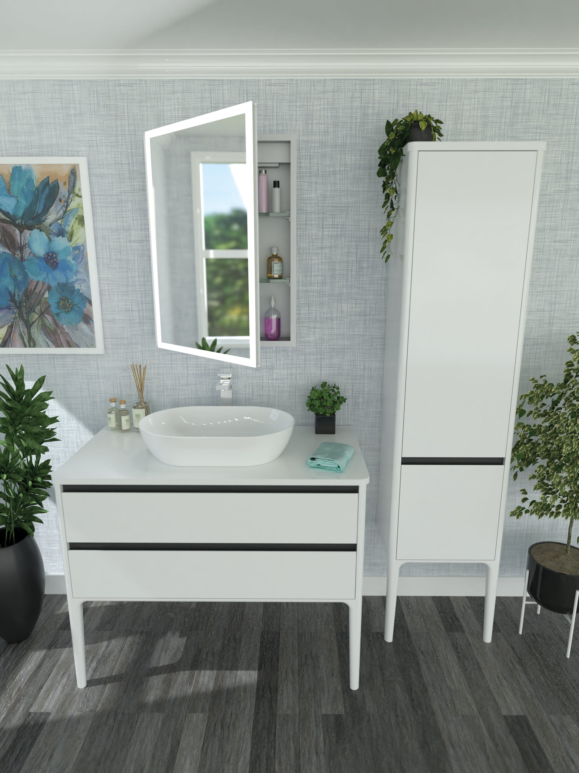 Copenhagen Bergen 985 Vanity Unit and Tall Boy Set