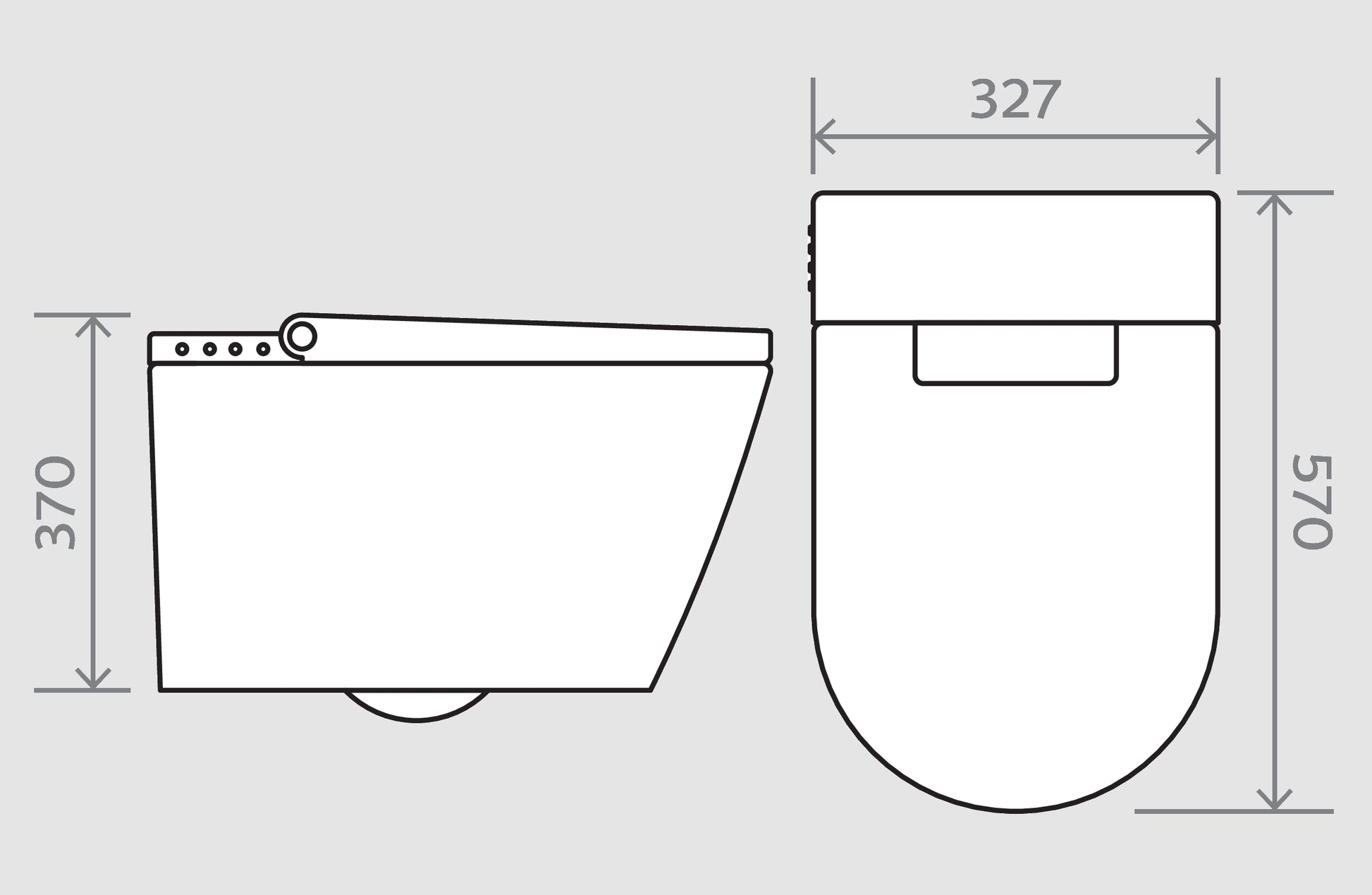 Toyoma - Japanese Wall Hung Wash and Warm Air Dry Toilet - 3 Year Warranty - Free Delivery* - The Bathroom Quarter