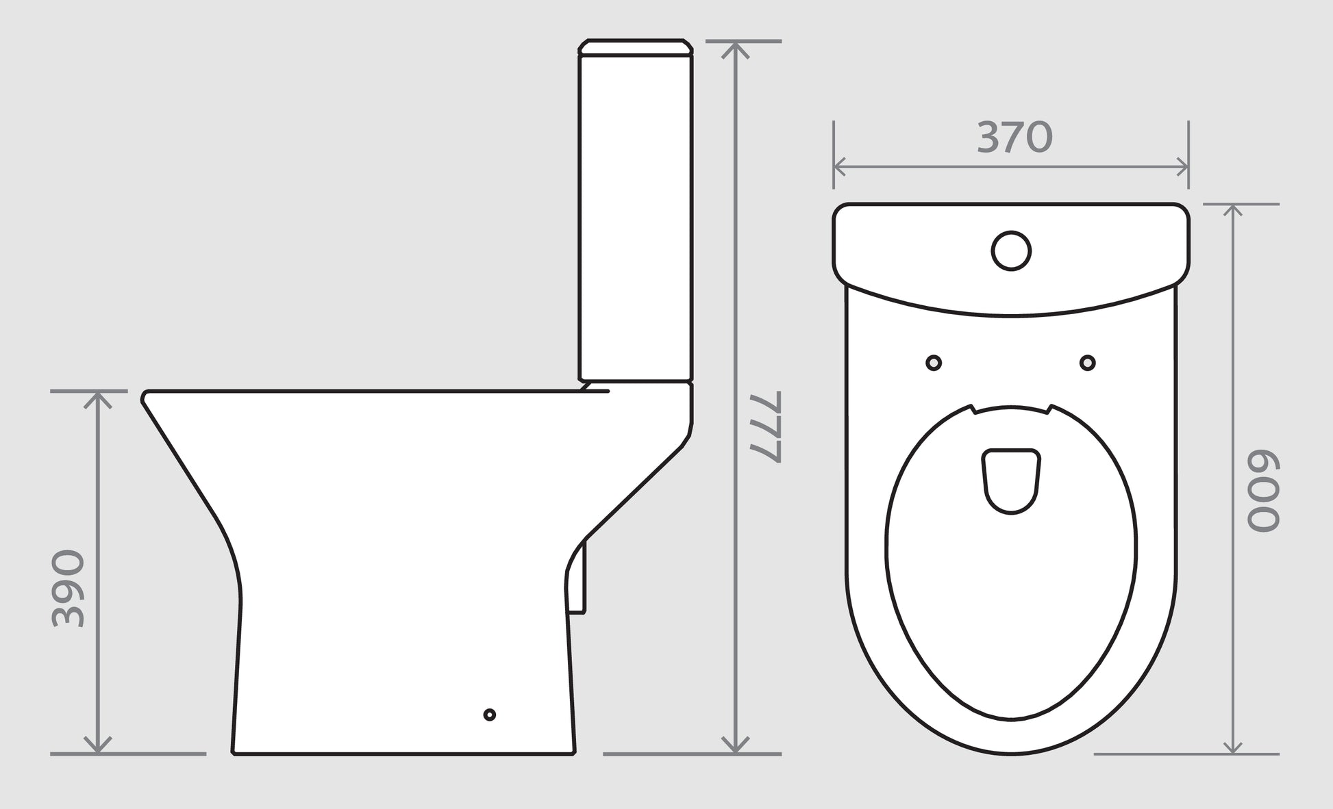 Wallace - Rimless Close Coupled WC Set, Open Back (Short Projection) - The Bathroom Quarter