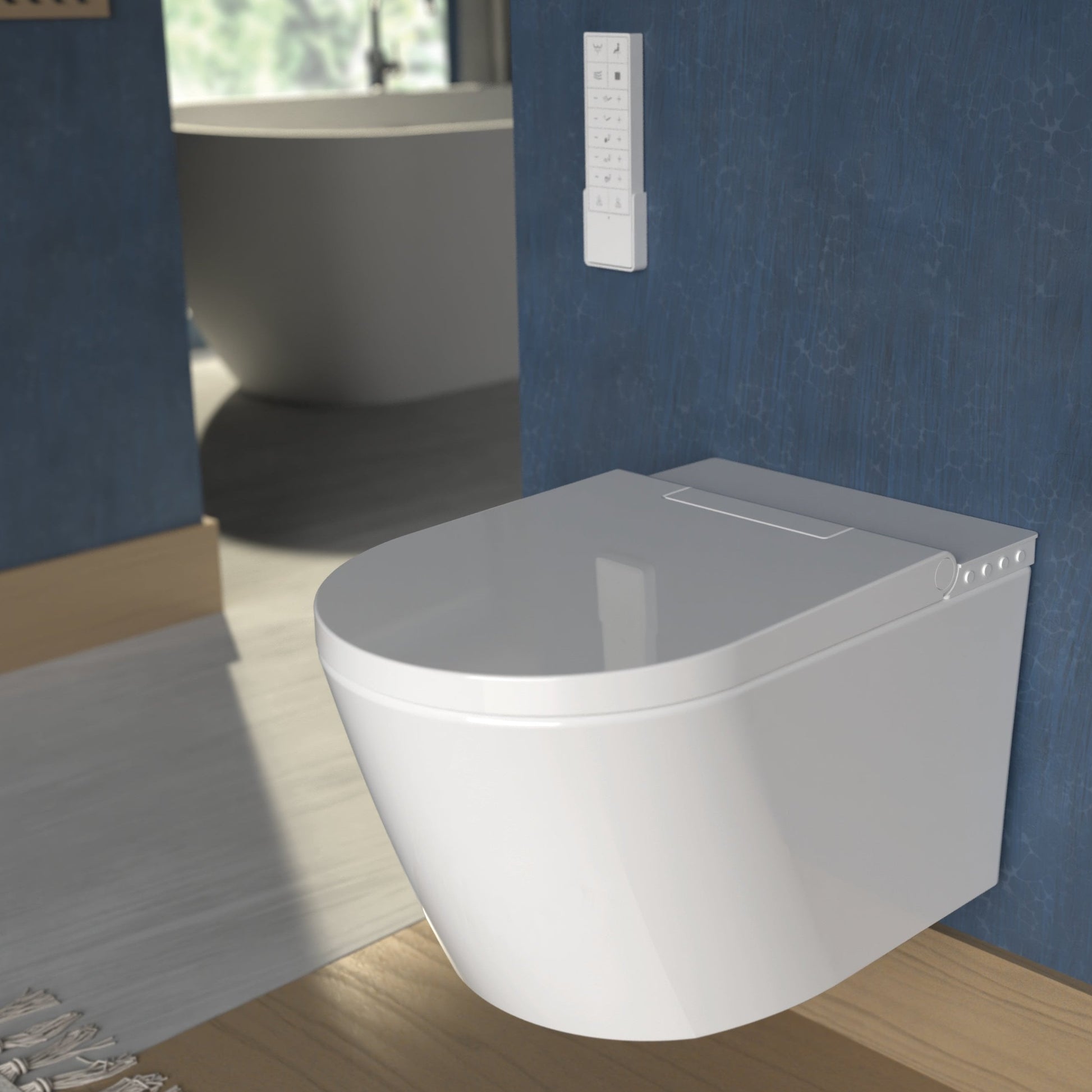 Toyoma - Japanese Wall Hung Wash and Warm Air Dry Toilet - 3 Year Warranty - Free Delivery* - The Bathroom Quarter