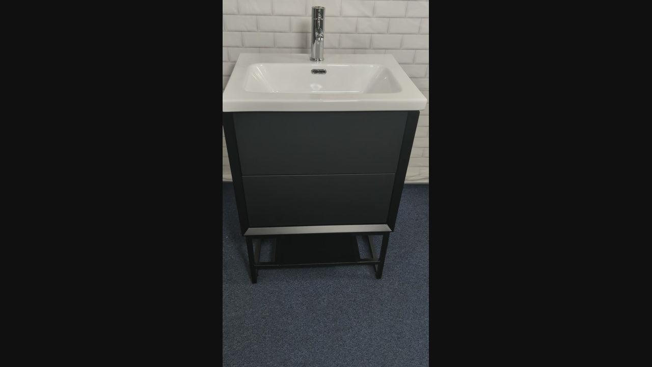 Wall Hung or Floor Standing 610mm Vanity Unit with Basin - Copenhagen Malmo