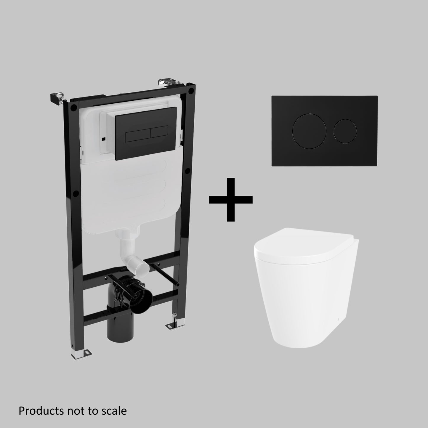 Back To Wall Rimless WC Pan with Concealed Cistern Frame -  Barford