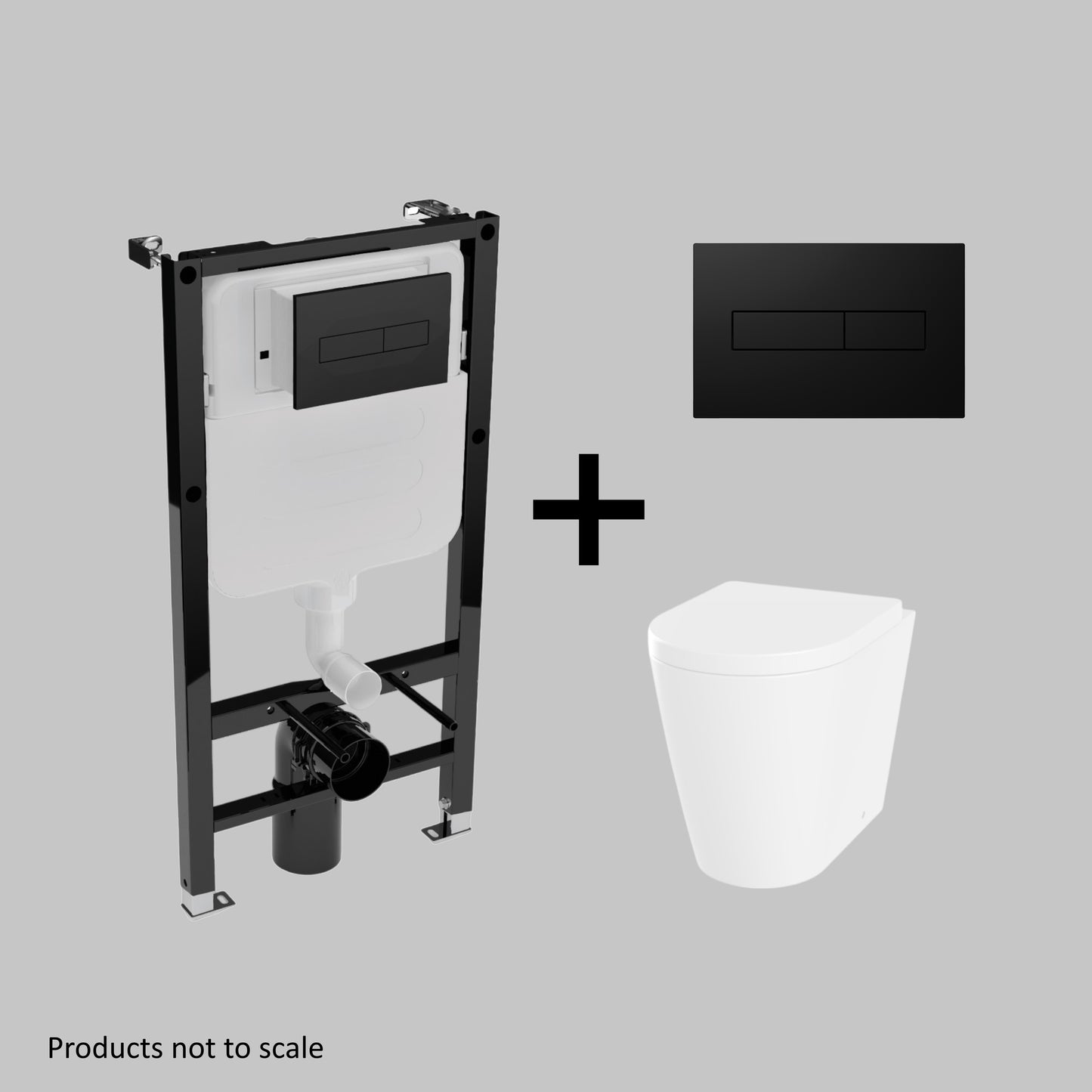 Back To Wall Rimless WC Pan with Concealed Cistern Frame -  Barford