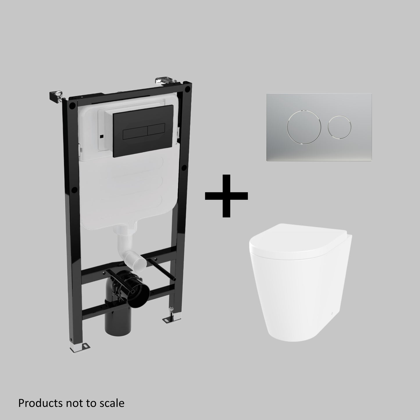 Back To Wall Rimless WC Pan with Concealed Cistern Frame -  Barford