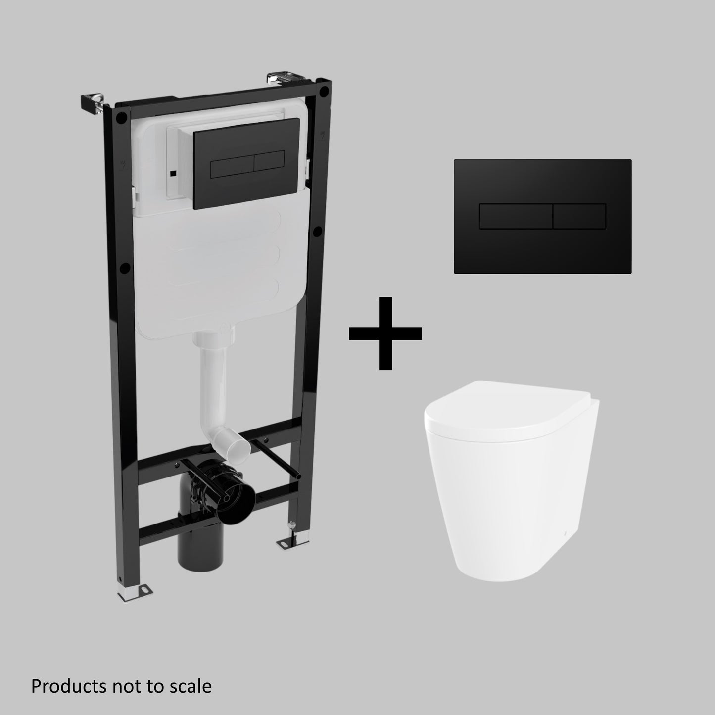 Back To Wall Rimless WC Pan with Concealed Cistern Frame -  Barford