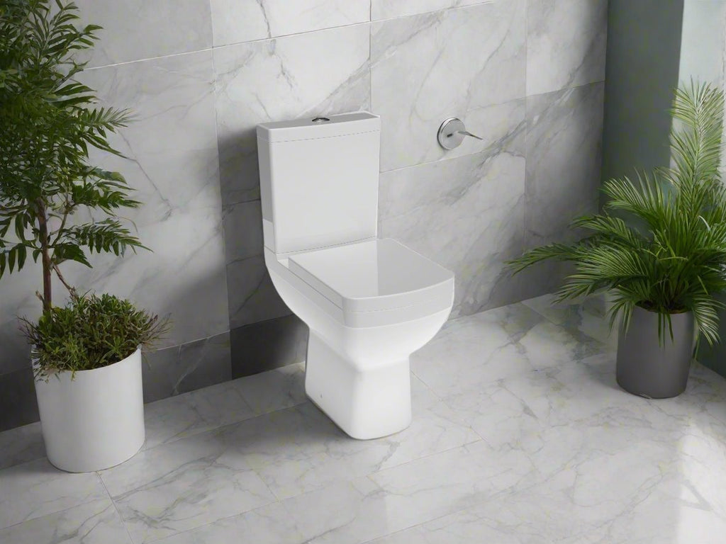 GAMME 600 - Rimless Short Projection, Raised Height 470 MM WC Toilet set - The Bathroom Quarter