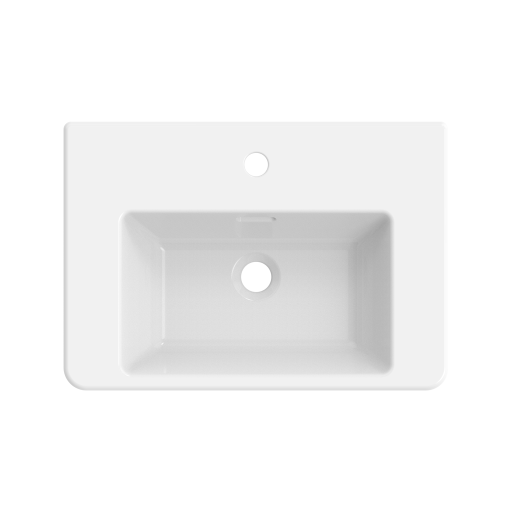 Bathroom 100% Waterproof 1 Drawer Wall Hung Unit With Basin 600mm - Balmorals London Form - The Bathroom Quarter