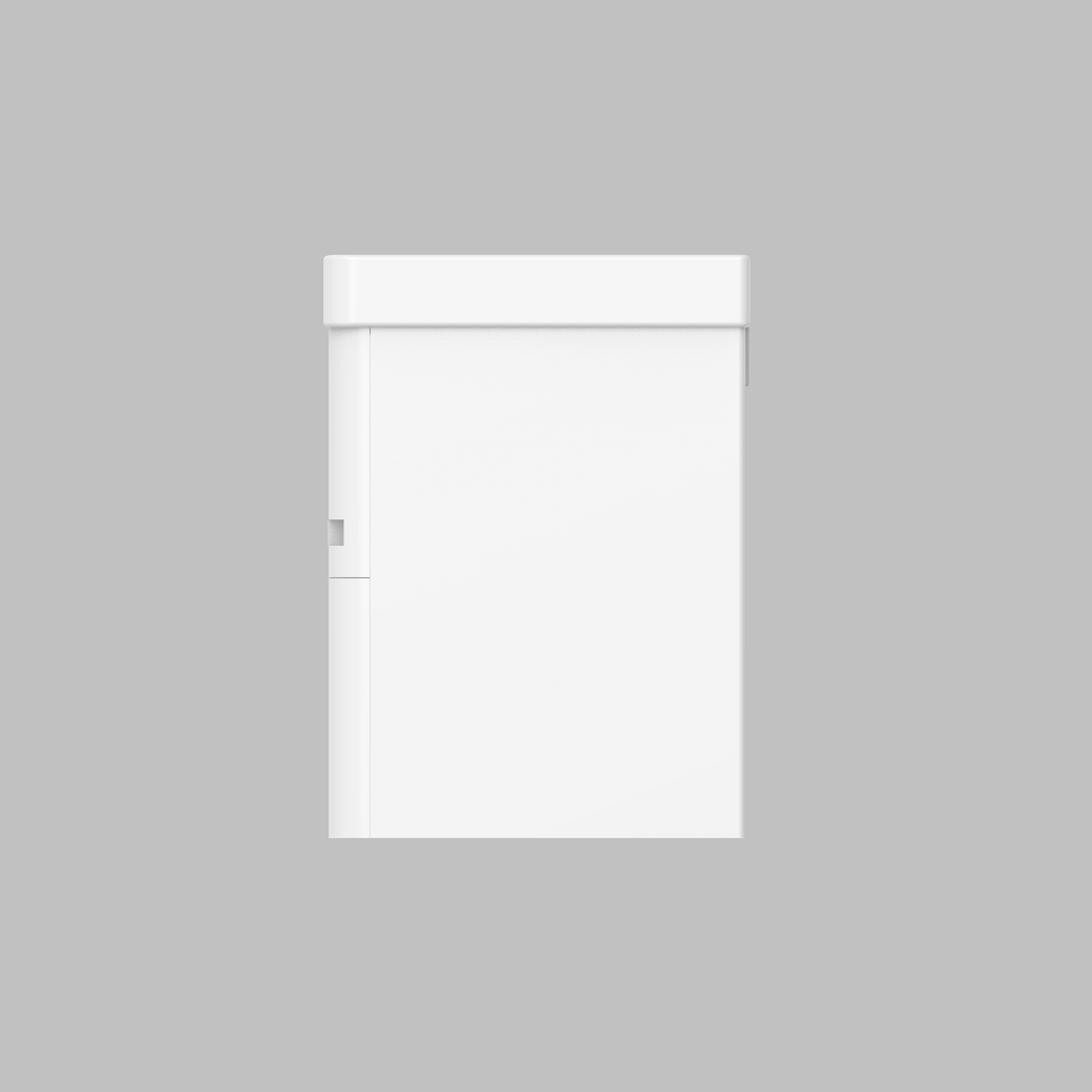 Bathroom 600mm Wall Hung 2 Drawer Vanity Unit with Basin - White or Grey - Balmorals London