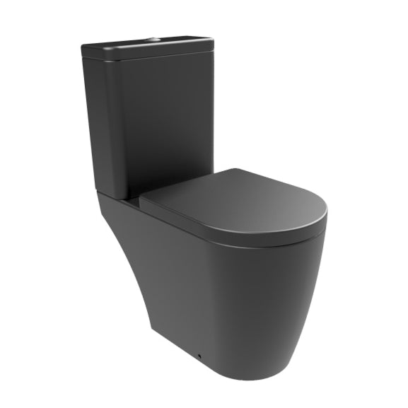 Rimless Close Coupled WC Set, Open Back (Matt Black)