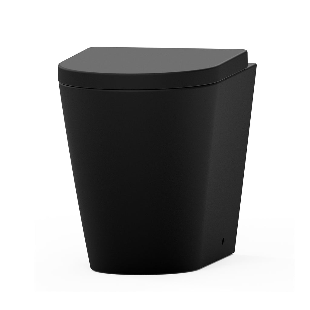 Nero - Comfort Height - Back To Wall Rimless Pan Matt Black Toilet - The Bathroom Quarter