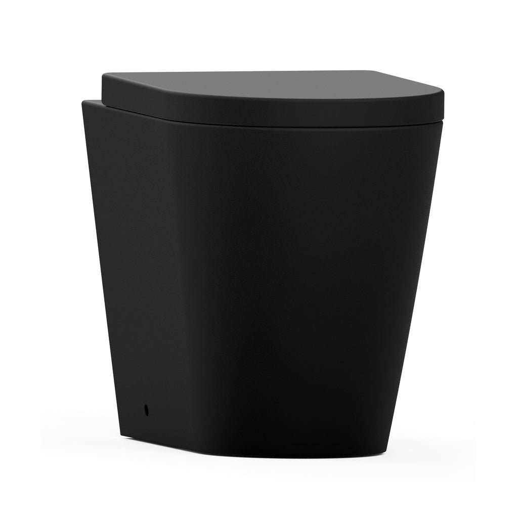 Nero - Comfort Height - Back To Wall Rimless Pan Matt Black Toilet - The Bathroom Quarter