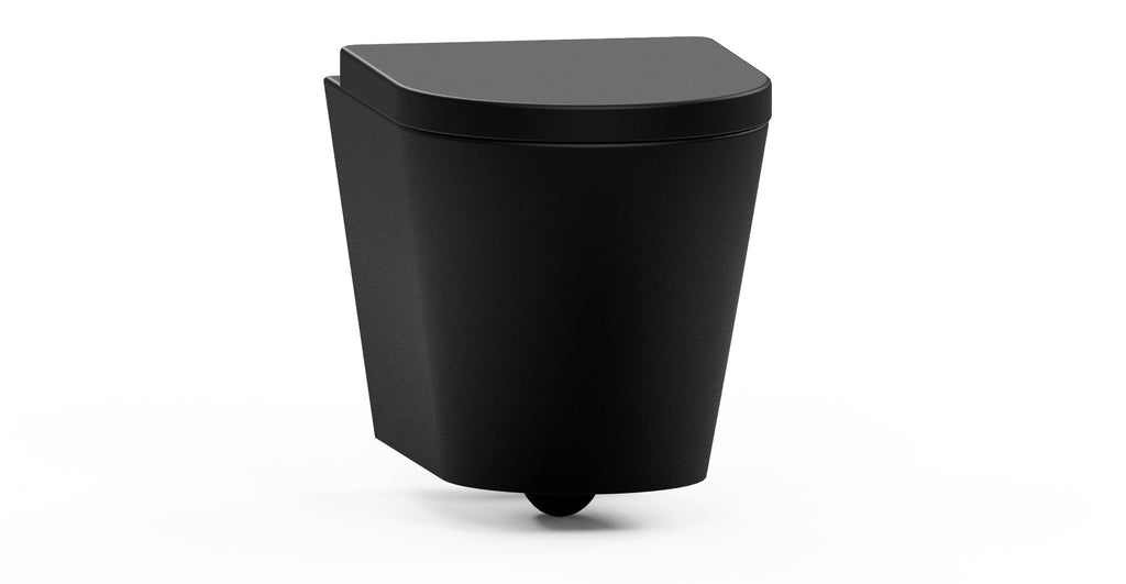 Barford Rimless Wall Hung Pan - Matt Black - The Bathroom Quarter