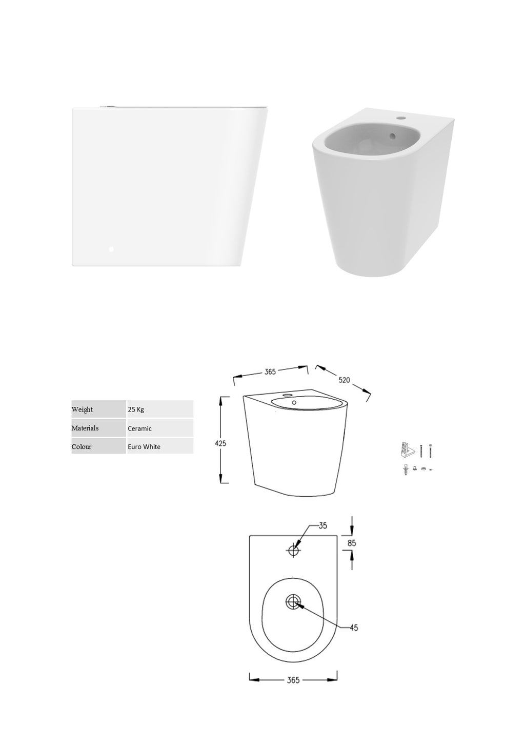 Floor Standing Bidet - Matches the Barford Floor Standing BTW Toilet Suite - The Bathroom Quarter