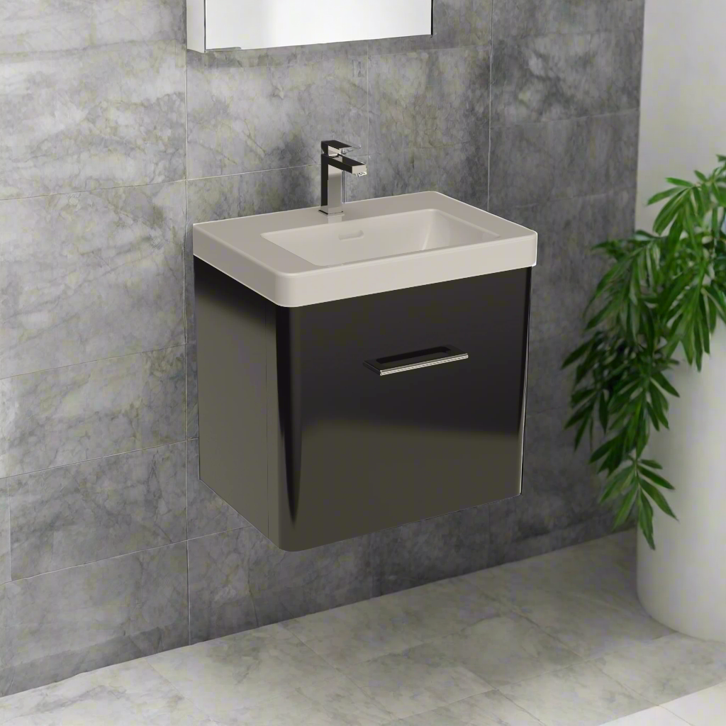 Bathroom Wall Hung Unit with 1 Drawer 600mm Balmorals London Form - The Bathroom Quarter
