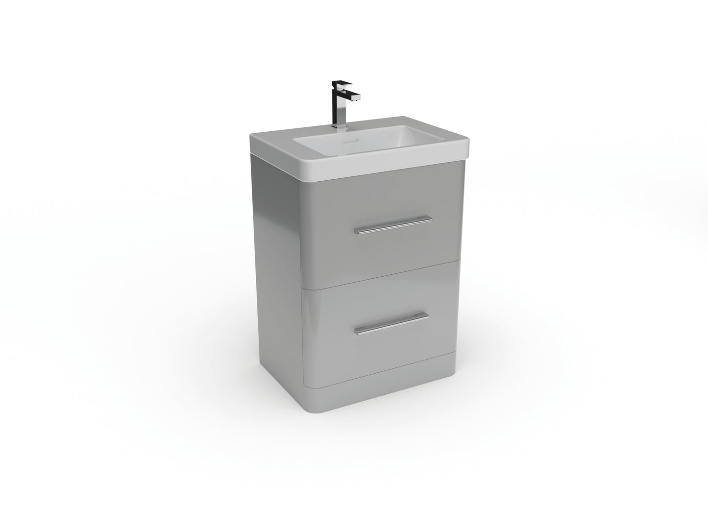 Bathroom Floor Standing 2 Drawers Unit With Basin 600mm Balmorals London Form