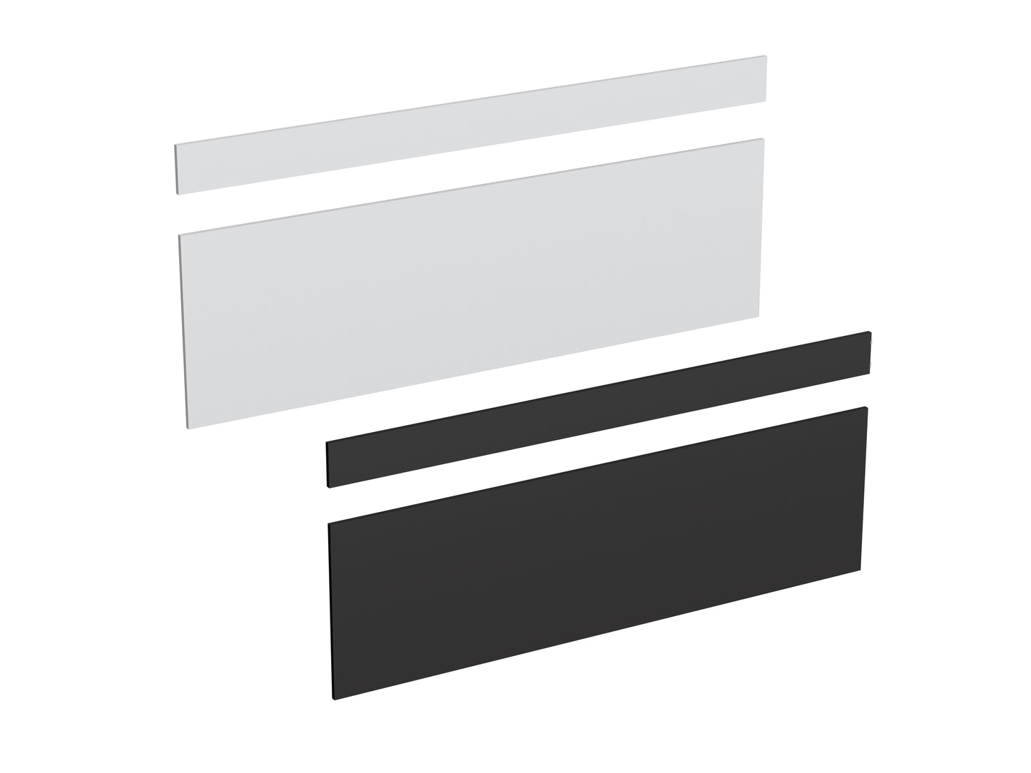 Waterproof 1700mm Bath Panels Dark Grey or White - Balmorals London Form