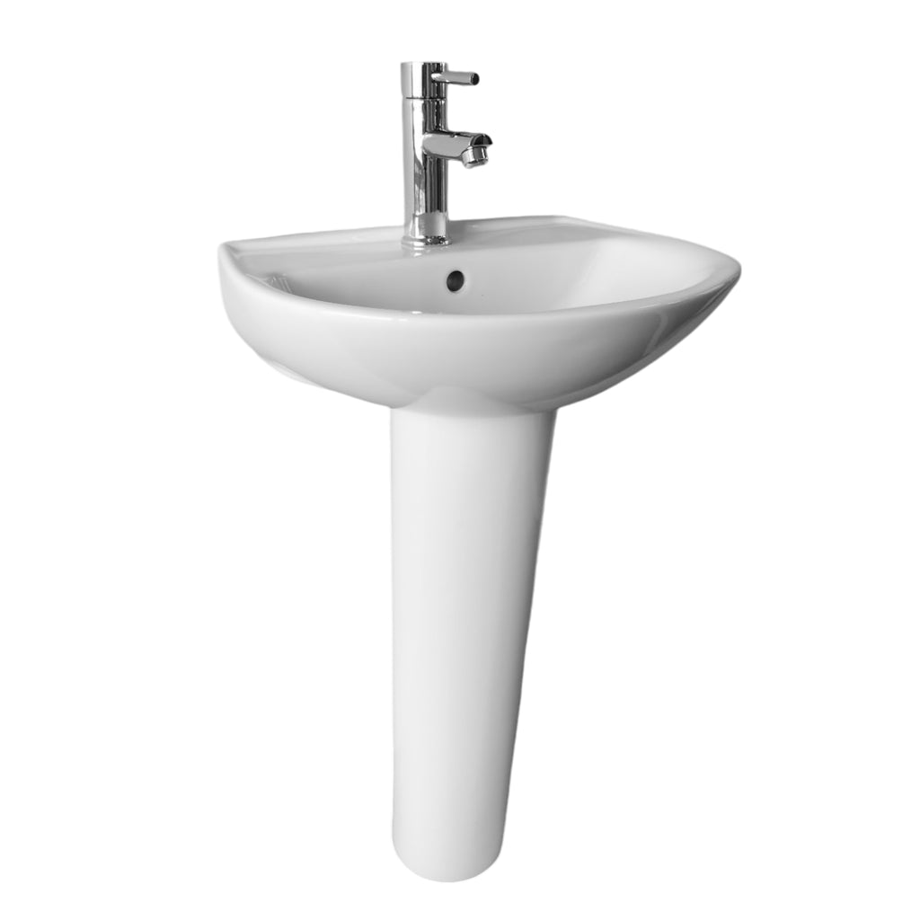 Kontrax Value 4 Piece Bathroom Suite Rimless Toilet Basin Pedestal