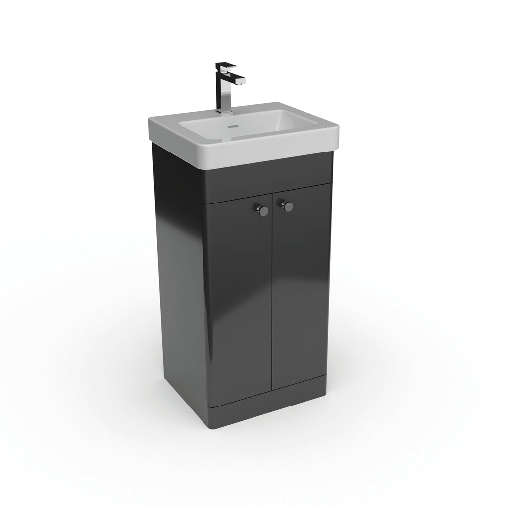GAMME 600 - Floor-standing 450 Bathroom Vanity Unit with Wash Basin - The Bathroom Quarter