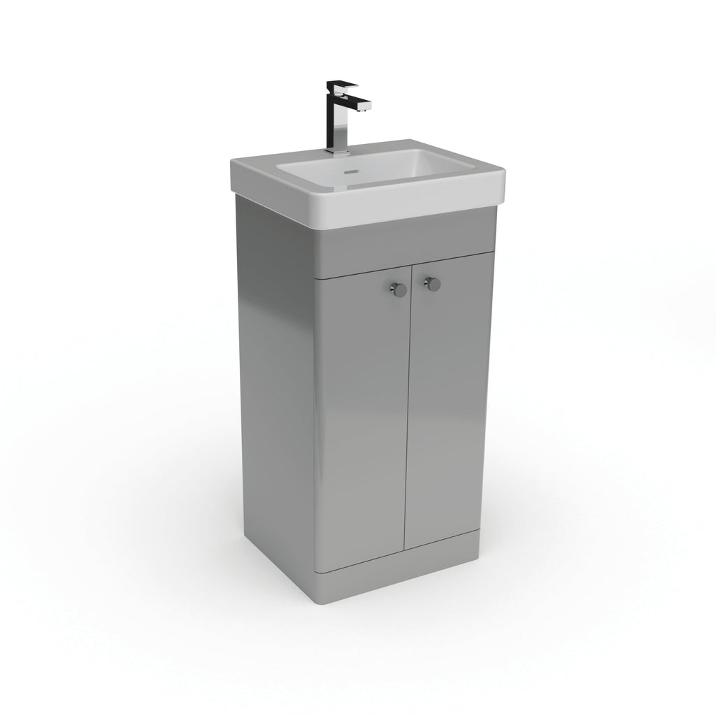 GAMME 600 - Floor-standing 450 Bathroom Vanity Unit with Wash Basin - The Bathroom Quarter