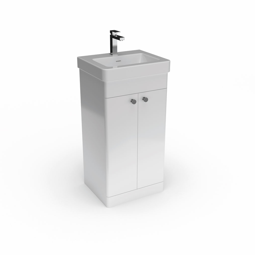 GAMME 600 - Floor-standing 450 Bathroom Vanity Unit with Wash Basin - The Bathroom Quarter