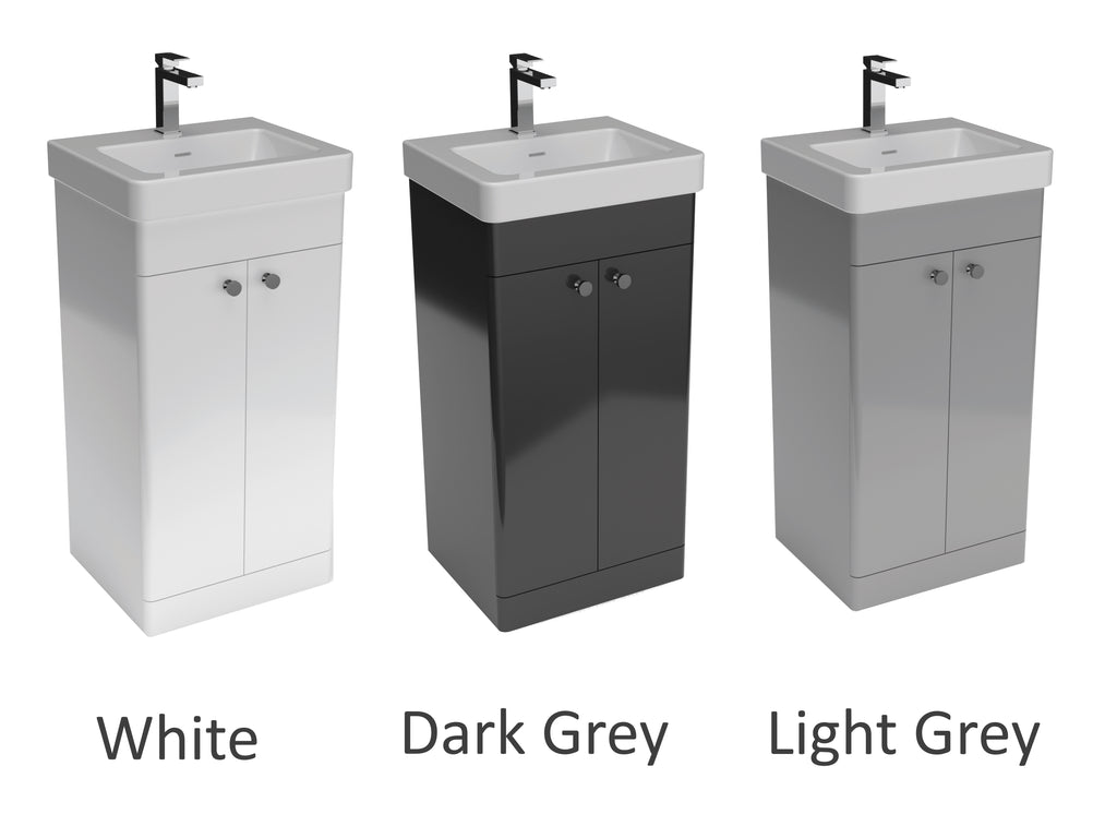 GAMME 600 - Floor-standing 450 Bathroom Vanity Unit with Wash Basin - The Bathroom Quarter