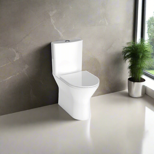 Wallace - Rimless Close Coupled WC Set, Flush to Wall (Short Projection)