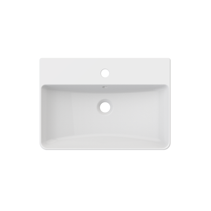 Bathroom 600mm Wall Hung 2 Drawer Vanity Unit with Basin - White or Grey - Balmorals London