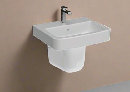 Holme 550 Wash Basin 1TH and Pedestal - The Bathroom Quarter