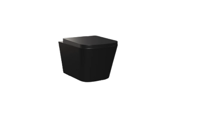 Nero Matt Black Wall Hung Pan with Soft Close Seat