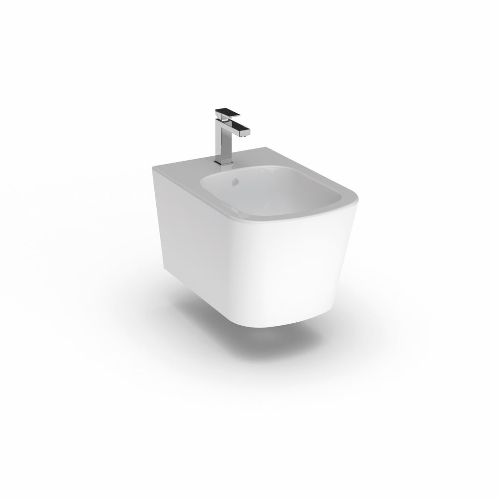 Bidet Wall Hung - Unique Square Design - Holme