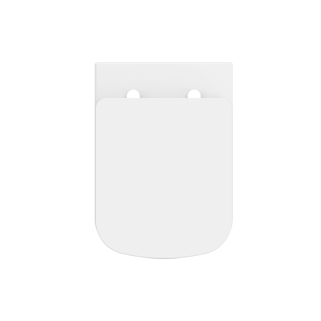Rimless Back to Wall WC Pan & Seat - Unique Square Design - Holme - The Bathroom Quarter