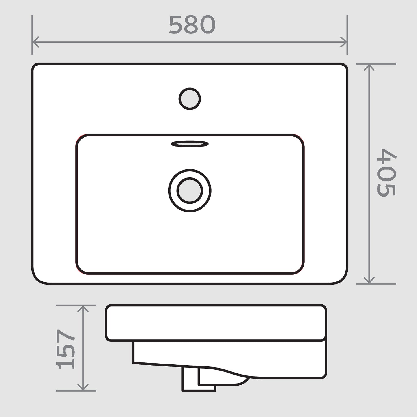 100% Waterproof 2 Door 600 Vanity Unit With Basin 580mm