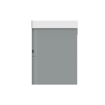 Bathroom 600mm Wall Hung 2 Drawer Vanity Unit with Basin - White or Grey - Balmorals London