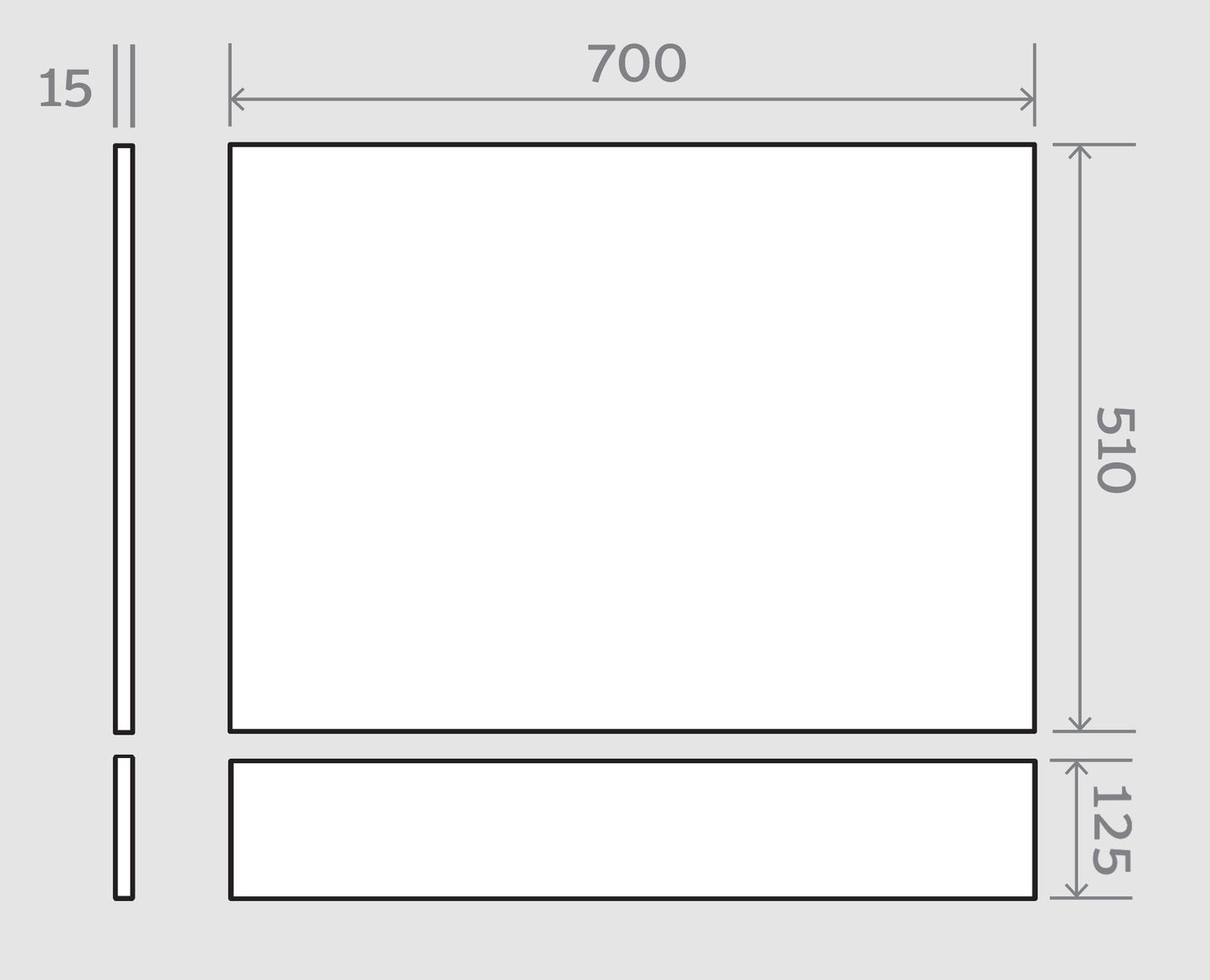 Waterproof 700mm Bath Panels Dark Grey or White - Balmorals London Form
