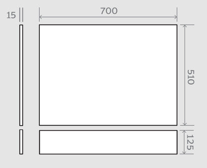 Waterproof 700mm Bath Panels Dark Grey or White - Balmorals London Form