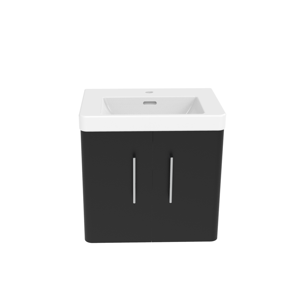100% Waterproof 2 Door 600 Vanity Unit With Basin 580mm - The Bathroom Quarter