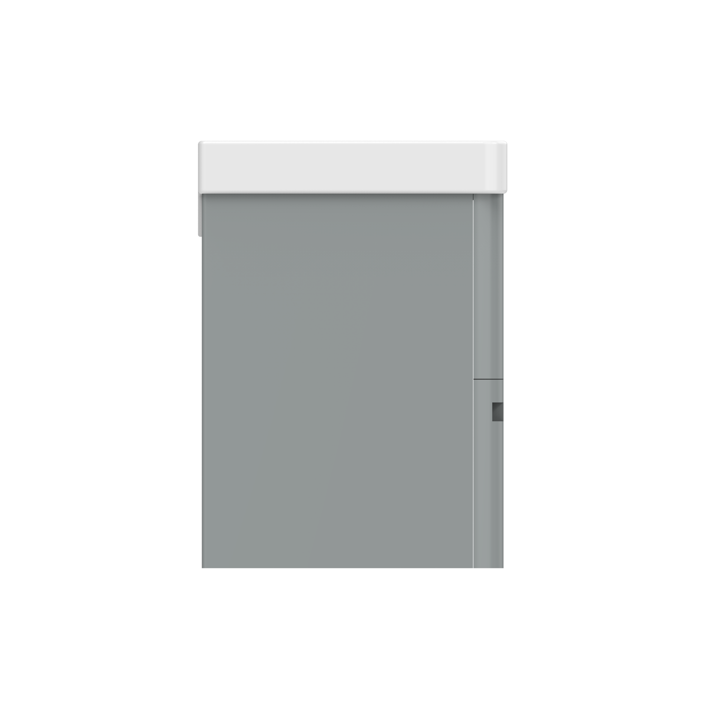 Bathroom 600mm Wall Hung 2 Drawer Vanity Unit with Basin - White or Grey - Balmorals London