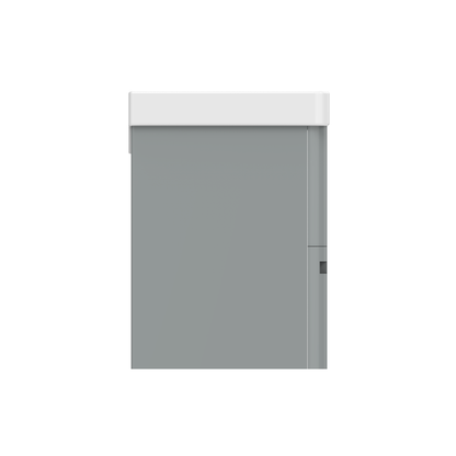 Bathroom 600mm Wall Hung 2 Drawer Vanity Unit with Basin - White or Grey - Balmorals London