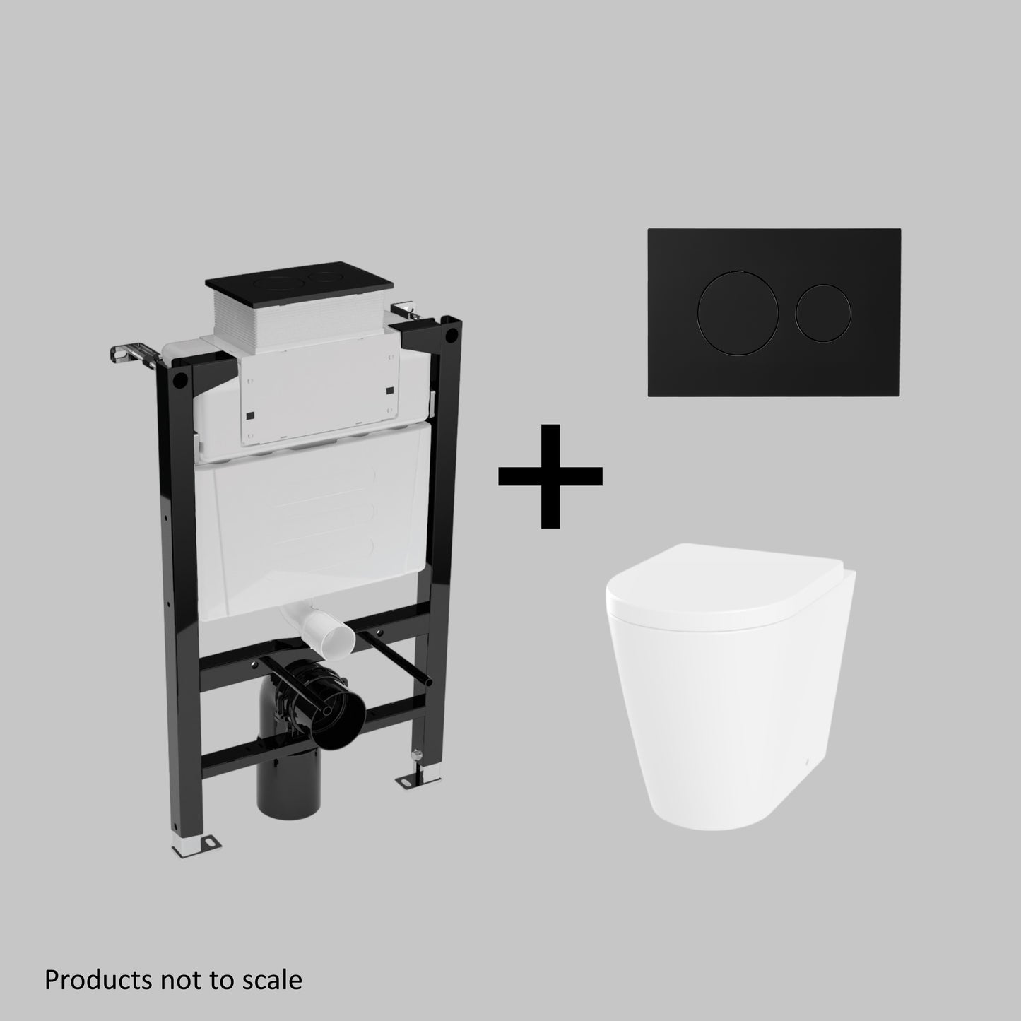 Back To Wall Rimless WC Pan with Concealed Cistern Frame -  Barford