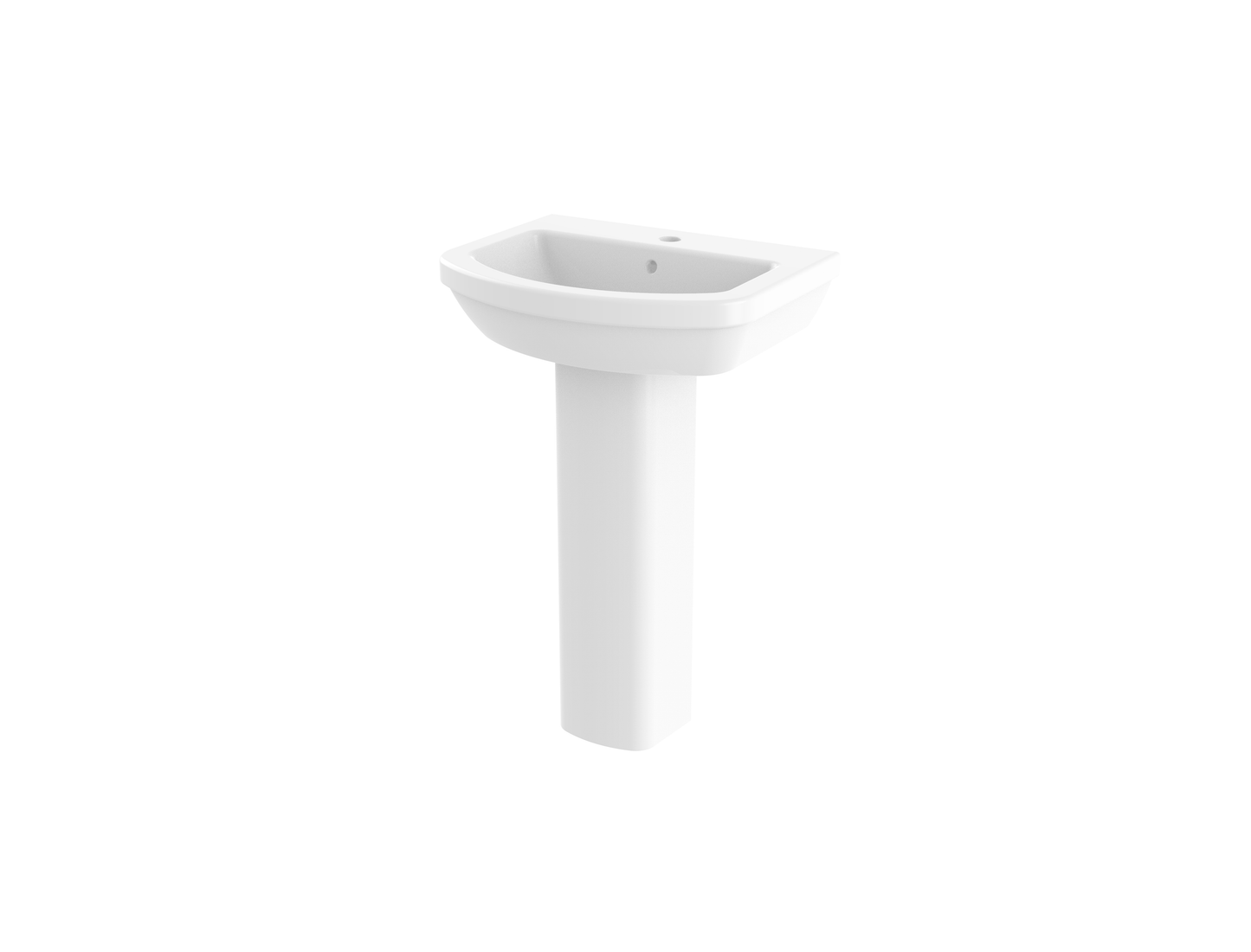 GAMME 600 Wash Basin and Pedestal 530mm - Bathroom Quarter