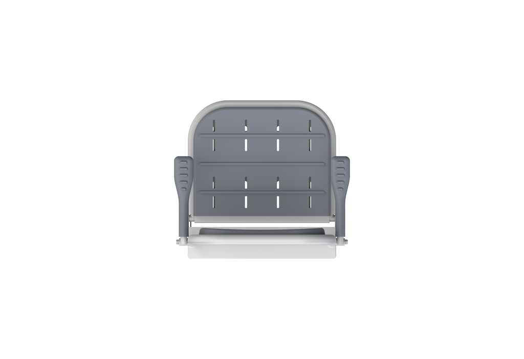 Shower chair with back rest arm and leg Grey - The Bathroom Quarter