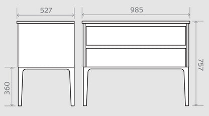 Copenhagen Bergen 985 Vanity Unit and Tall Boy Set