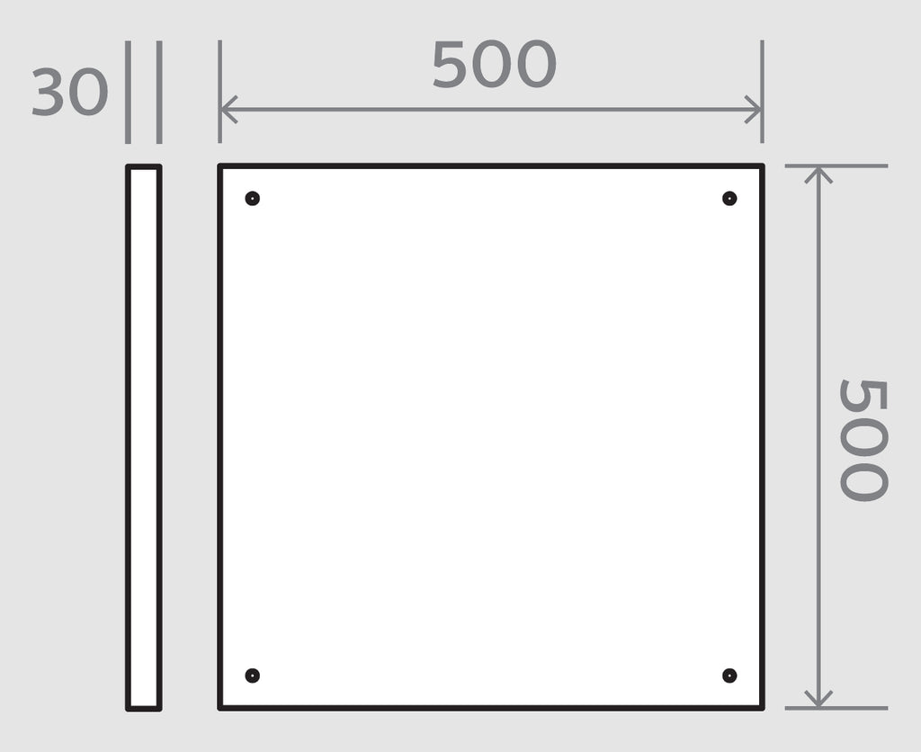 Standard Bathroom Mirror 500 x 500