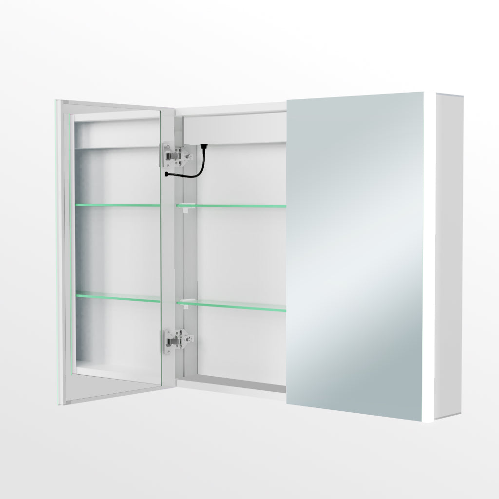 Led Mirror Cabinet 700 X 800 With Demister | Shaver Plug | 2 Colour Touch Sense