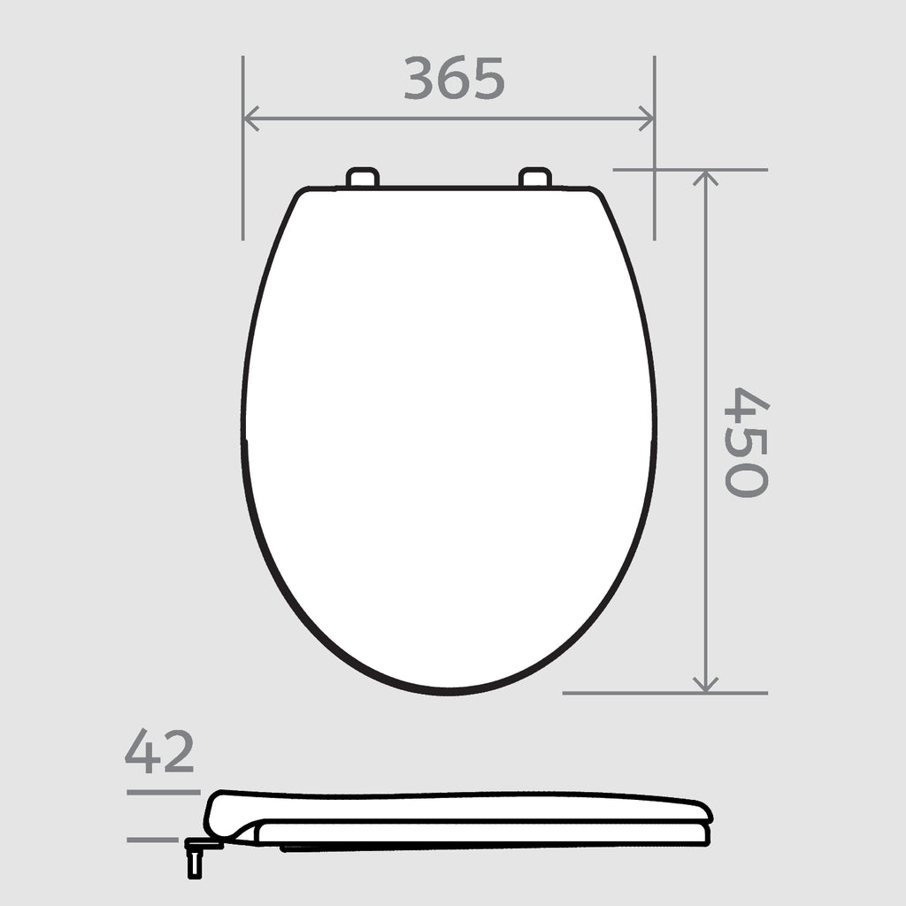 Standard Toilet Seat (PP) - Warwick - The Bathroom Quarter